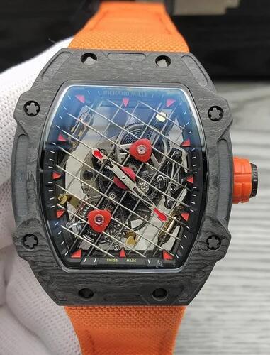 Replica Richard Mille RM 27-04 TOURBILLON RAFAEL NADAL Carbon Orange textile Watch